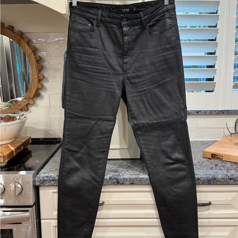 Ralph Lauren Black Womens Stretchy Skinny Jeans 14